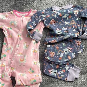 Cute Pink and Blue Kids Pajama Set of two size 3T